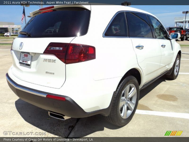 Aspen White Pearl / Parchment 2011 Acura MDX Technology