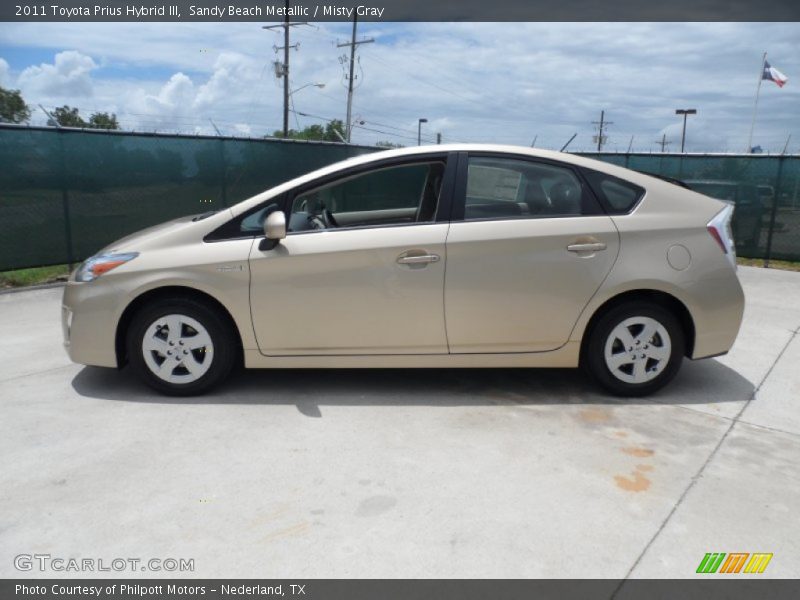 Sandy Beach Metallic / Misty Gray 2011 Toyota Prius Hybrid III