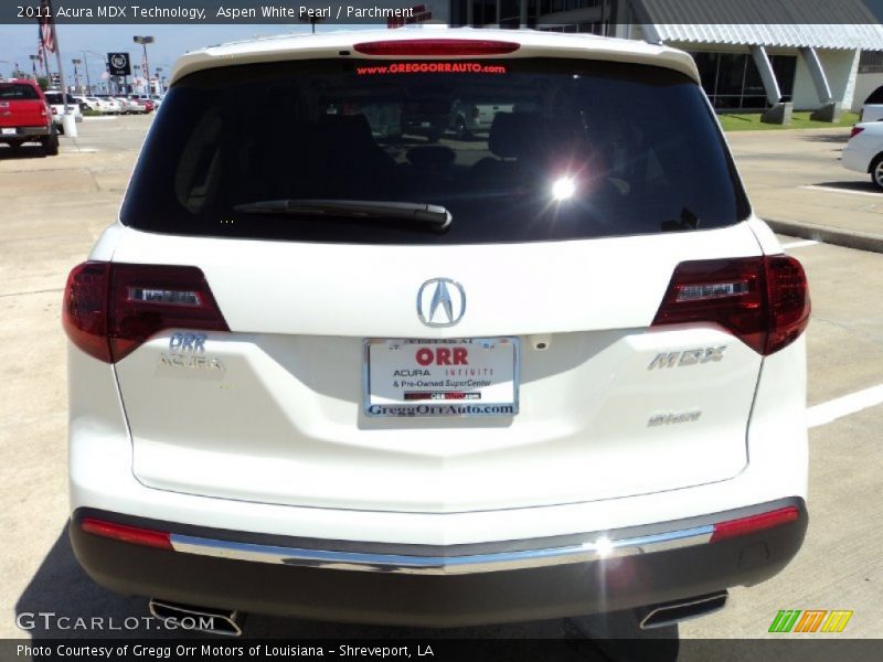Aspen White Pearl / Parchment 2011 Acura MDX Technology