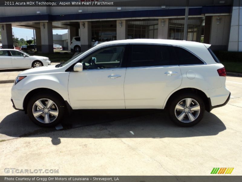 Aspen White Pearl / Parchment 2011 Acura MDX Technology