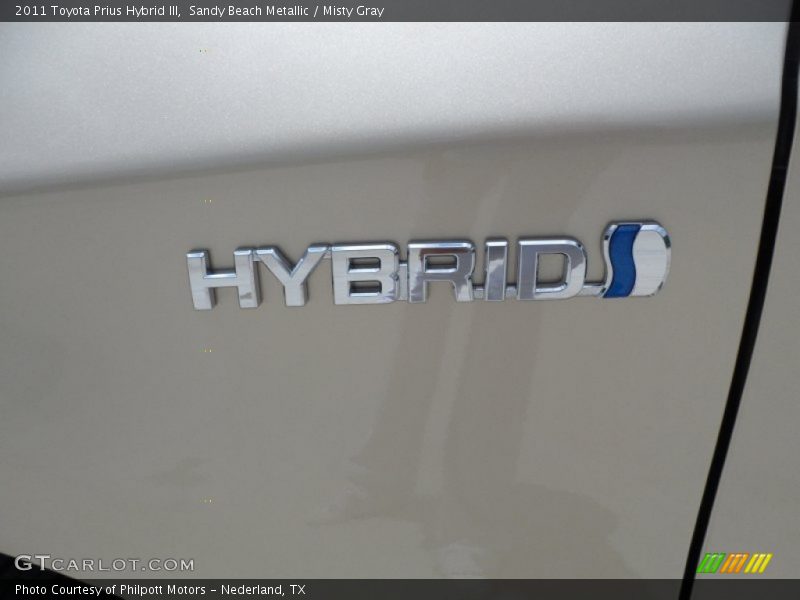 Sandy Beach Metallic / Misty Gray 2011 Toyota Prius Hybrid III