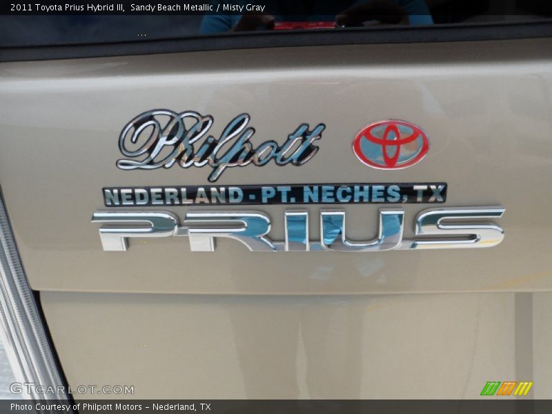 Sandy Beach Metallic / Misty Gray 2011 Toyota Prius Hybrid III