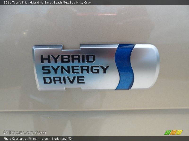 Sandy Beach Metallic / Misty Gray 2011 Toyota Prius Hybrid III