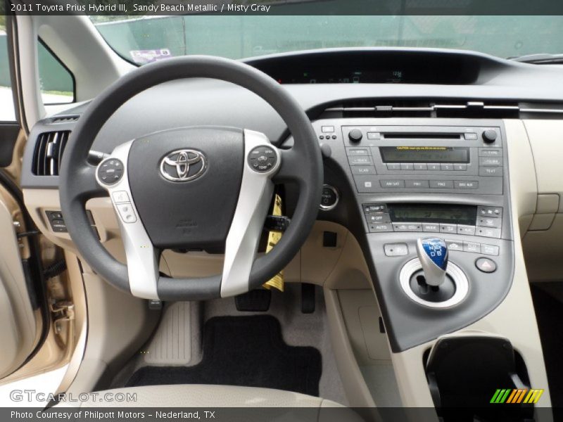 Sandy Beach Metallic / Misty Gray 2011 Toyota Prius Hybrid III