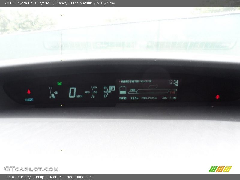 Sandy Beach Metallic / Misty Gray 2011 Toyota Prius Hybrid III