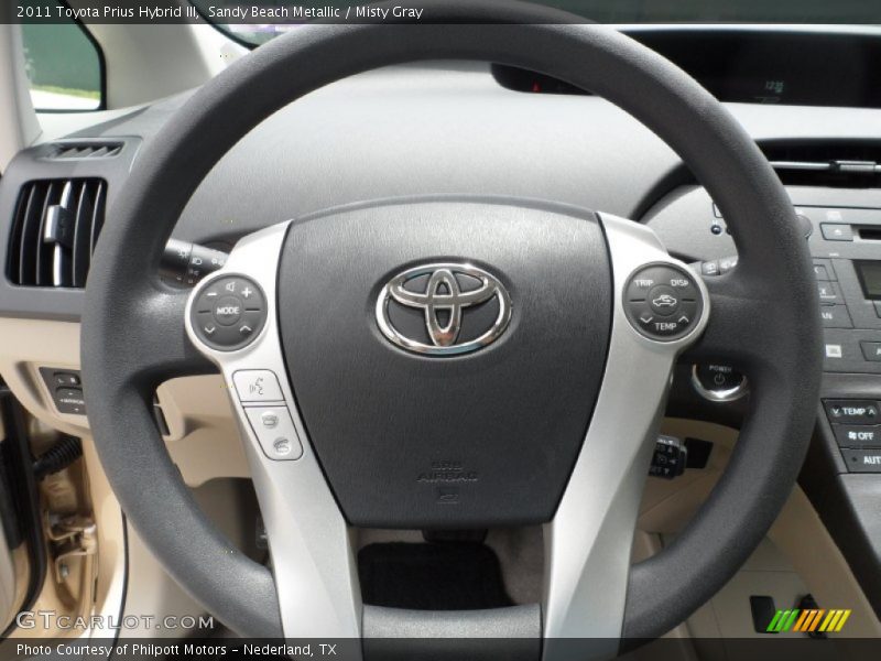 Sandy Beach Metallic / Misty Gray 2011 Toyota Prius Hybrid III