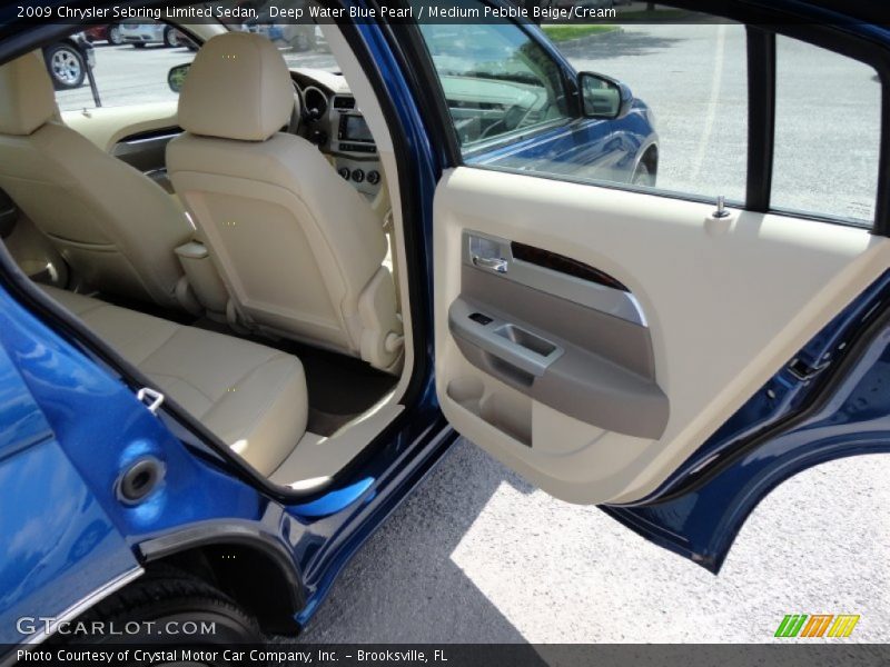 Deep Water Blue Pearl / Medium Pebble Beige/Cream 2009 Chrysler Sebring Limited Sedan