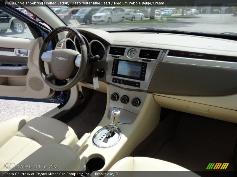 Deep Water Blue Pearl / Medium Pebble Beige/Cream 2009 Chrysler Sebring Limited Sedan
