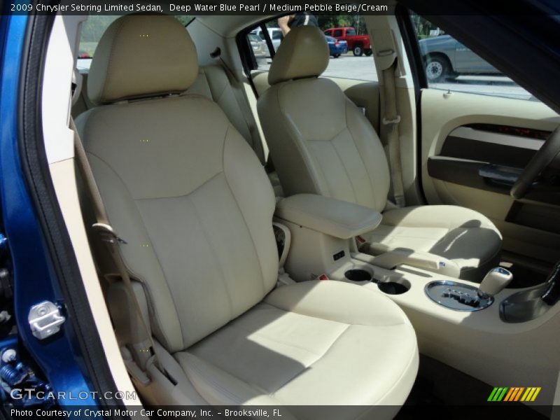 Deep Water Blue Pearl / Medium Pebble Beige/Cream 2009 Chrysler Sebring Limited Sedan