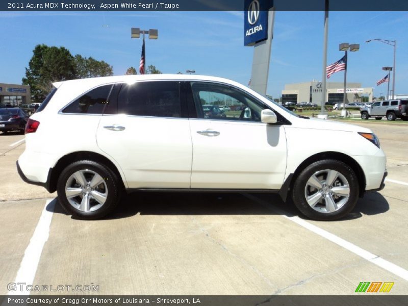 Aspen White Pearl / Taupe 2011 Acura MDX Technology