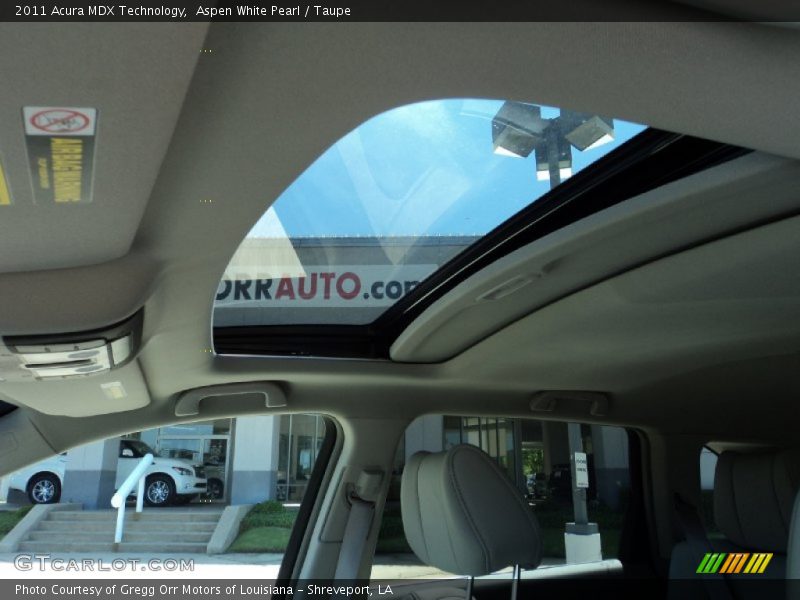 Aspen White Pearl / Taupe 2011 Acura MDX Technology