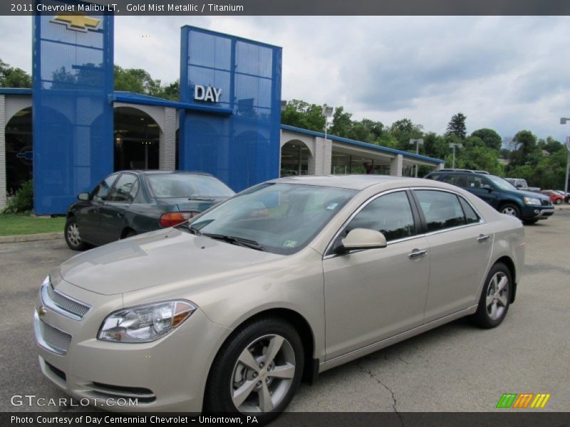 Gold Mist Metallic / Titanium 2011 Chevrolet Malibu LT