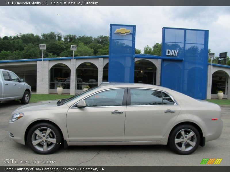 Gold Mist Metallic / Titanium 2011 Chevrolet Malibu LT