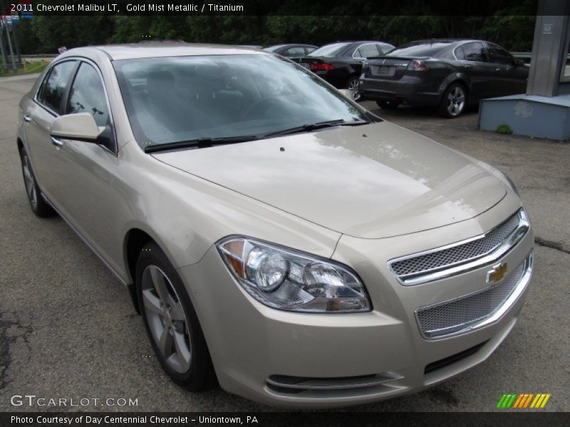 Gold Mist Metallic / Titanium 2011 Chevrolet Malibu LT