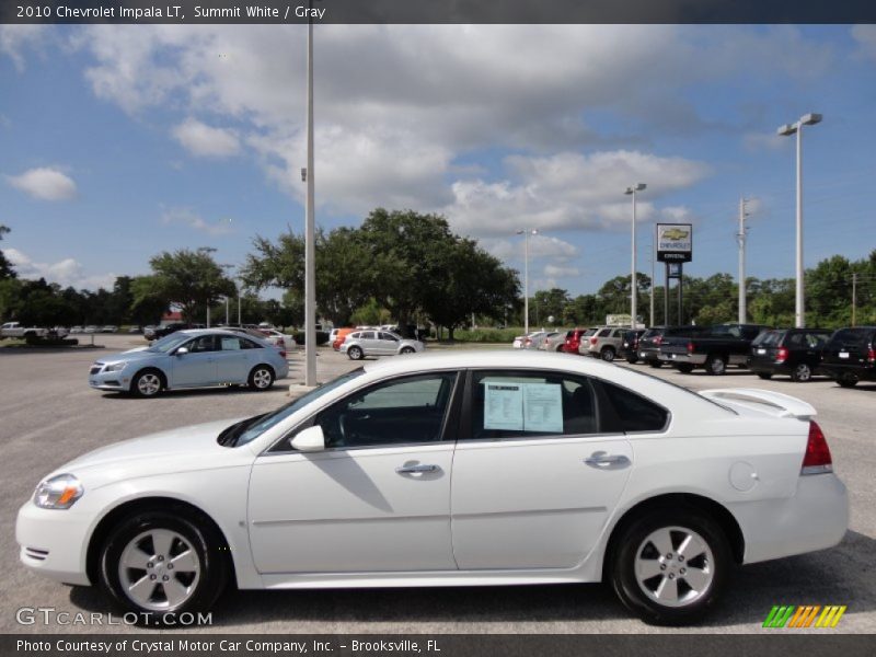 Summit White / Gray 2010 Chevrolet Impala LT