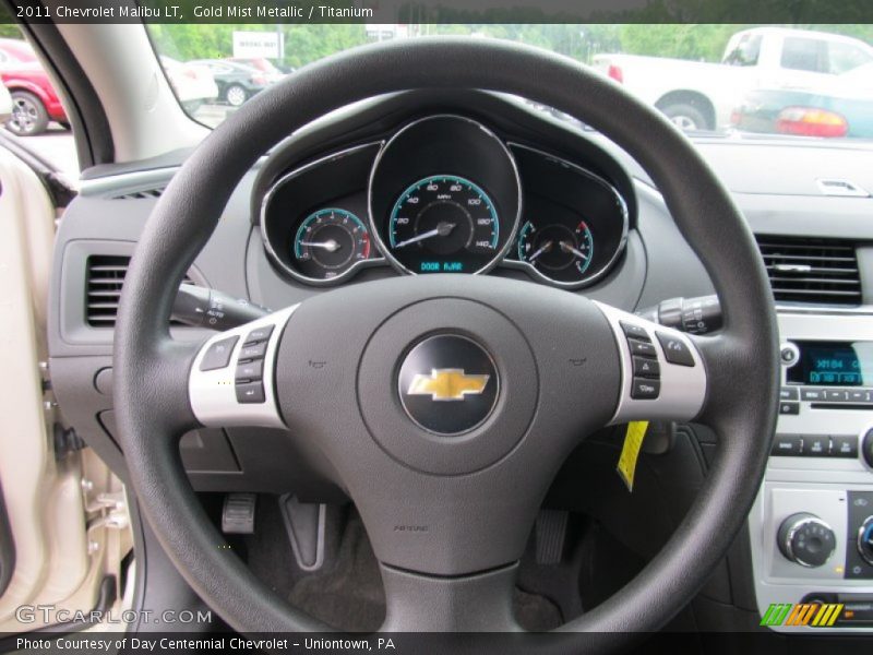 Gold Mist Metallic / Titanium 2011 Chevrolet Malibu LT