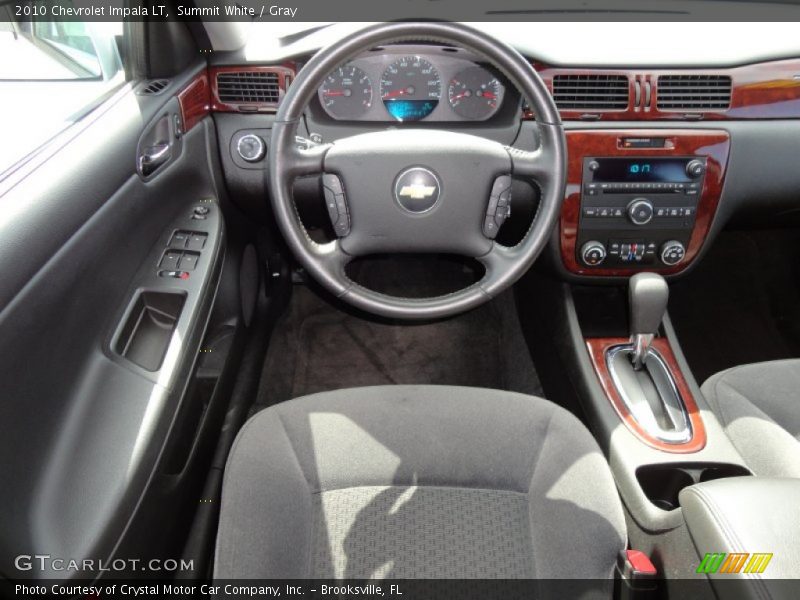 Summit White / Gray 2010 Chevrolet Impala LT