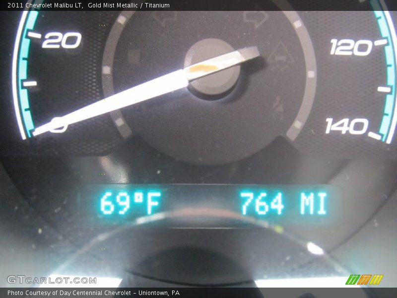 Gold Mist Metallic / Titanium 2011 Chevrolet Malibu LT