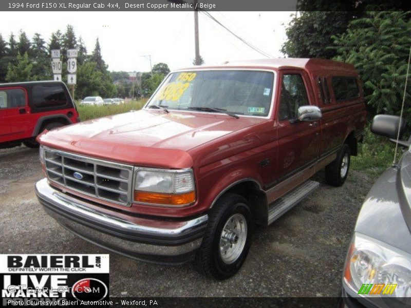 Desert Copper Metallic / Beige 1994 Ford F150 XL Regular Cab 4x4