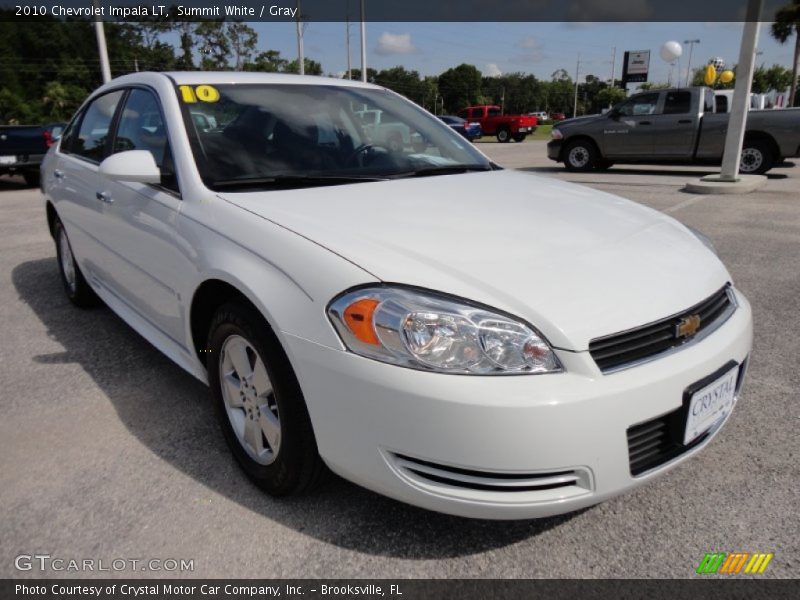 Summit White / Gray 2010 Chevrolet Impala LT