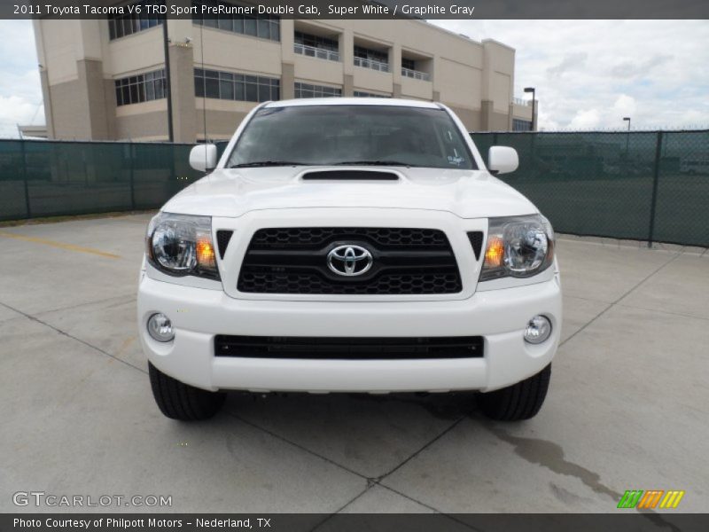 Super White / Graphite Gray 2011 Toyota Tacoma V6 TRD Sport PreRunner Double Cab