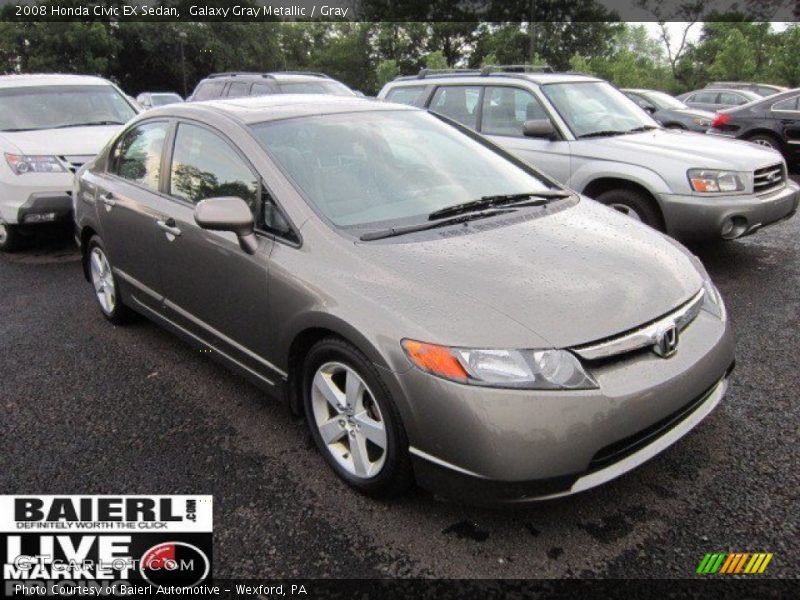 Galaxy Gray Metallic / Gray 2008 Honda Civic EX Sedan