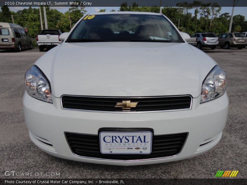 Summit White / Gray 2010 Chevrolet Impala LT