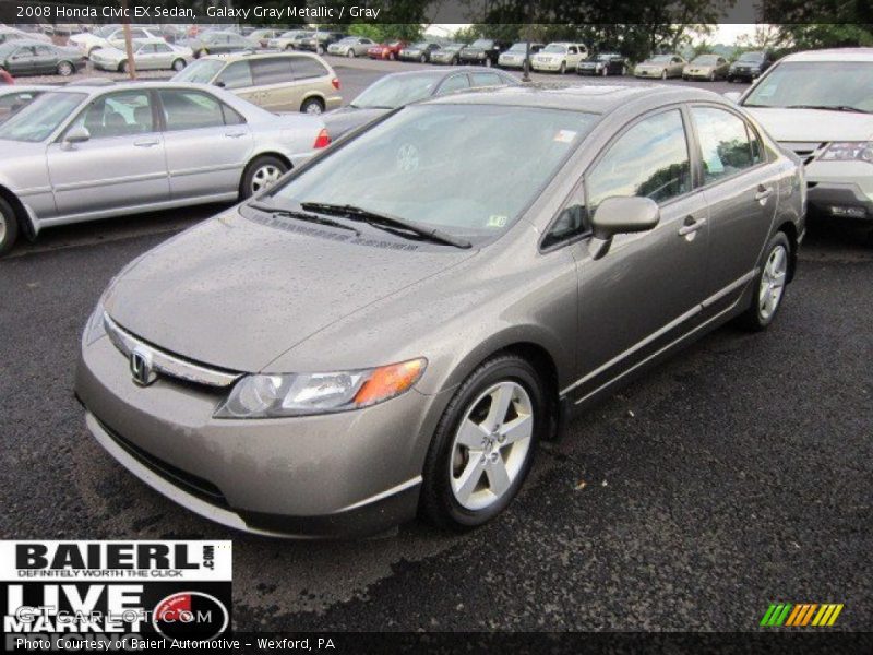 Galaxy Gray Metallic / Gray 2008 Honda Civic EX Sedan