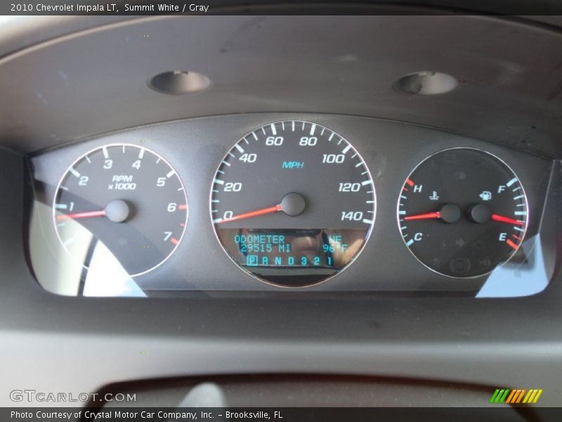 Summit White / Gray 2010 Chevrolet Impala LT