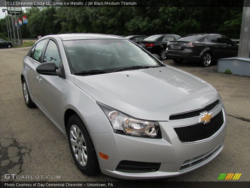 Silver Ice Metallic / Jet Black/Medium Titanium 2011 Chevrolet Cruze LS