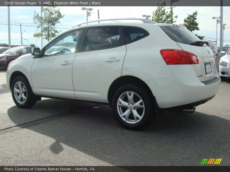 Phantom White Pearl / Black 2008 Nissan Rogue SL AWD