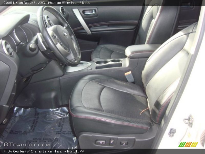 Phantom White Pearl / Black 2008 Nissan Rogue SL AWD