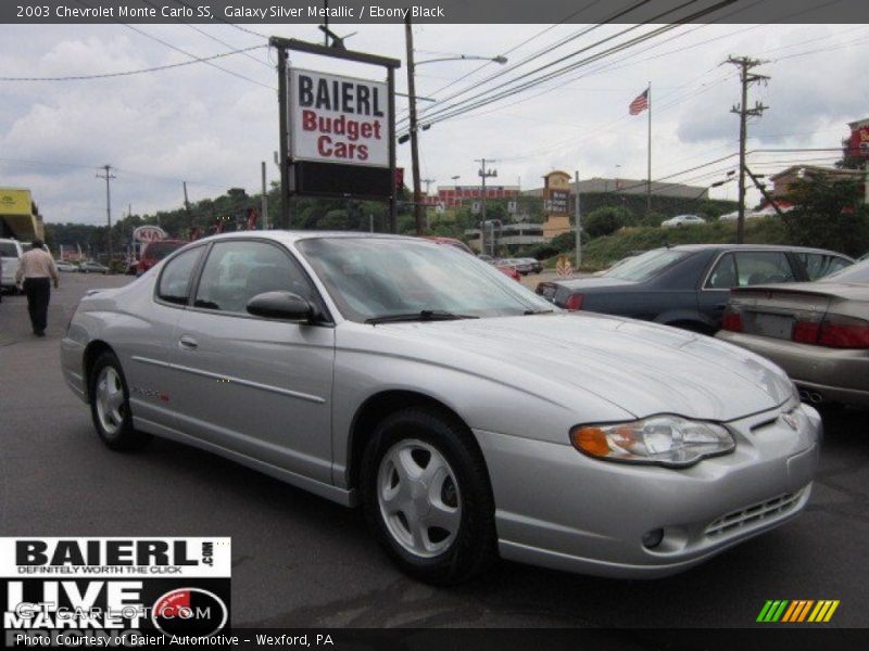 Galaxy Silver Metallic / Ebony Black 2003 Chevrolet Monte Carlo SS