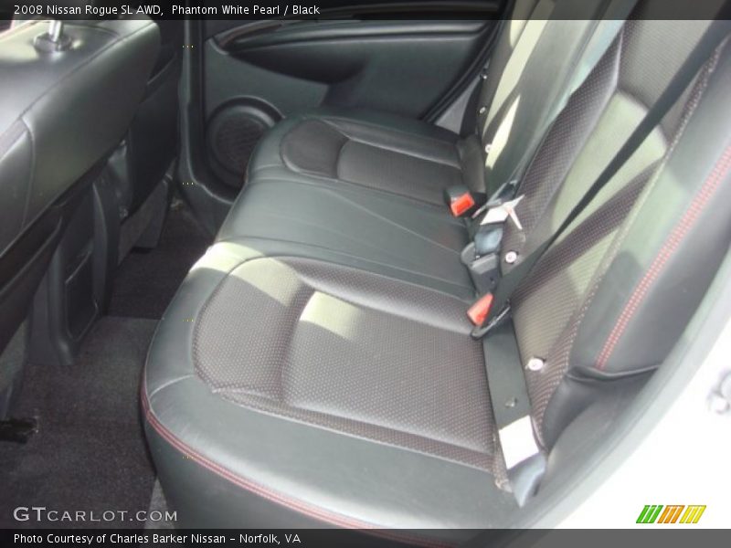 Phantom White Pearl / Black 2008 Nissan Rogue SL AWD