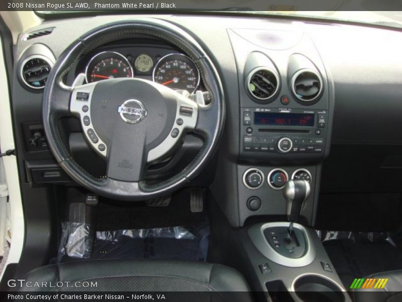 Phantom White Pearl / Black 2008 Nissan Rogue SL AWD