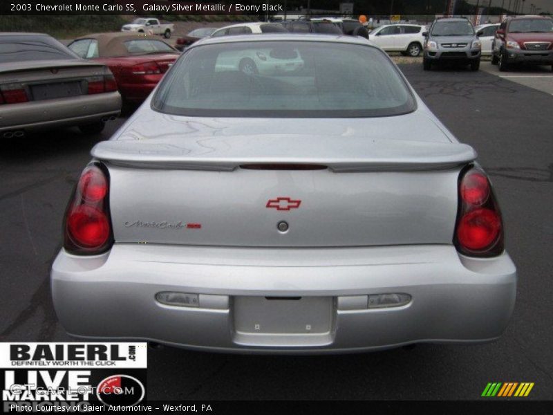 Galaxy Silver Metallic / Ebony Black 2003 Chevrolet Monte Carlo SS