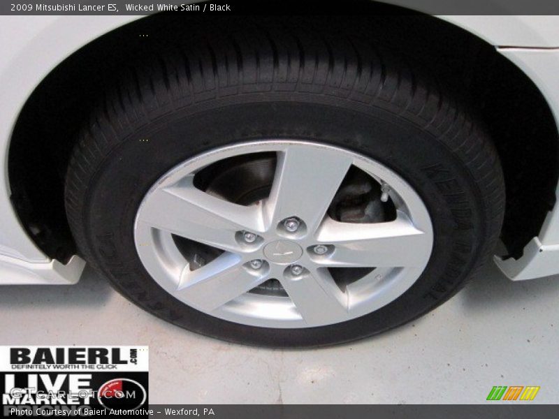 Wicked White Satin / Black 2009 Mitsubishi Lancer ES