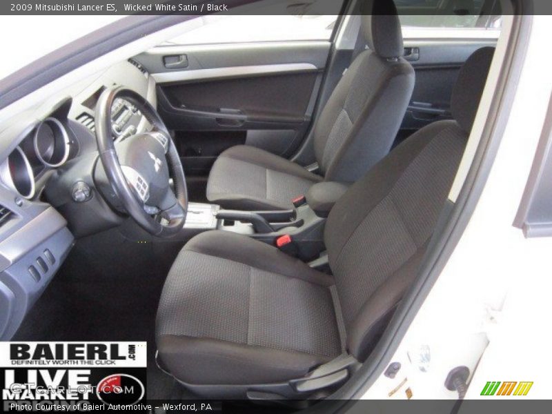 Wicked White Satin / Black 2009 Mitsubishi Lancer ES