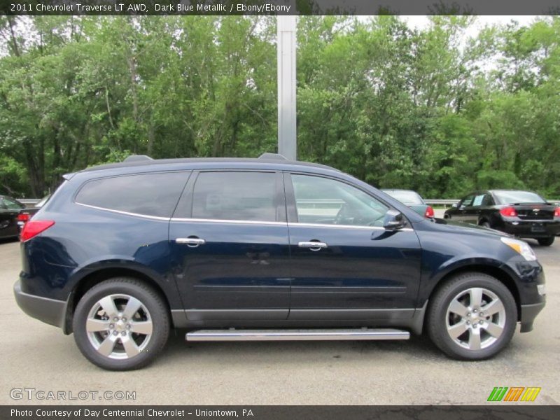 Dark Blue Metallic / Ebony/Ebony 2011 Chevrolet Traverse LT AWD