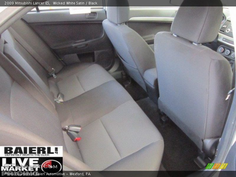 Wicked White Satin / Black 2009 Mitsubishi Lancer ES