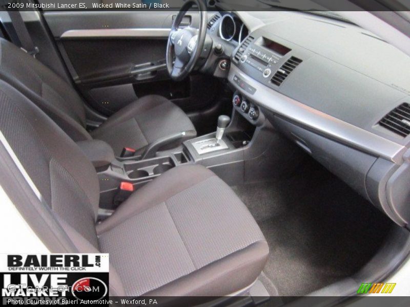Wicked White Satin / Black 2009 Mitsubishi Lancer ES