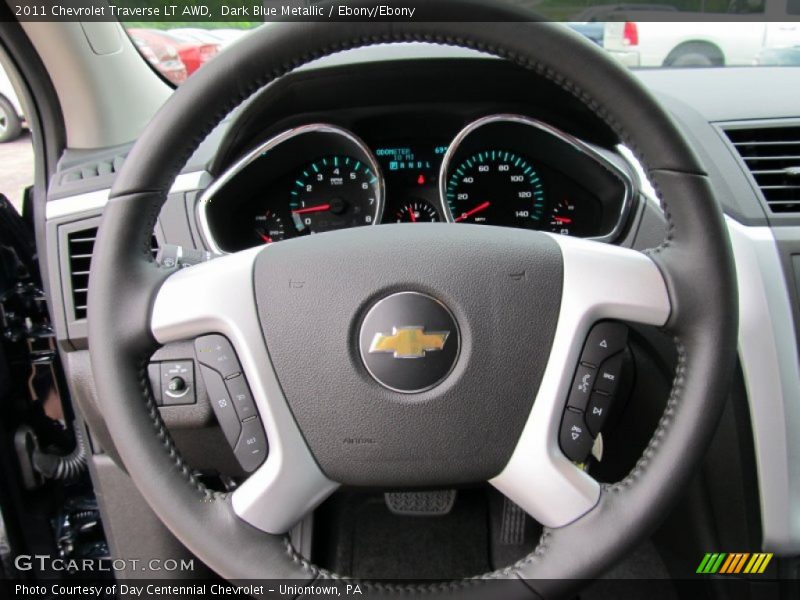 Dark Blue Metallic / Ebony/Ebony 2011 Chevrolet Traverse LT AWD