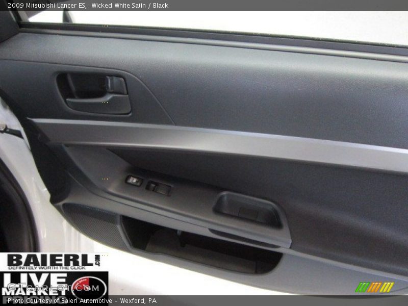 Wicked White Satin / Black 2009 Mitsubishi Lancer ES