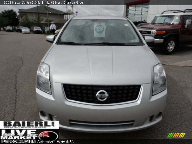 Brilliant Silver / Charcoal/Steel 2008 Nissan Sentra 2.0 S