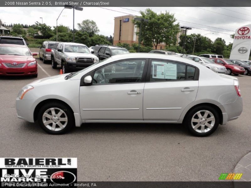 Brilliant Silver / Charcoal/Steel 2008 Nissan Sentra 2.0 S