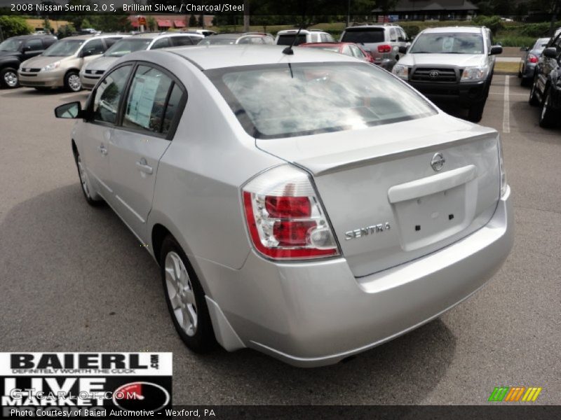 Brilliant Silver / Charcoal/Steel 2008 Nissan Sentra 2.0 S