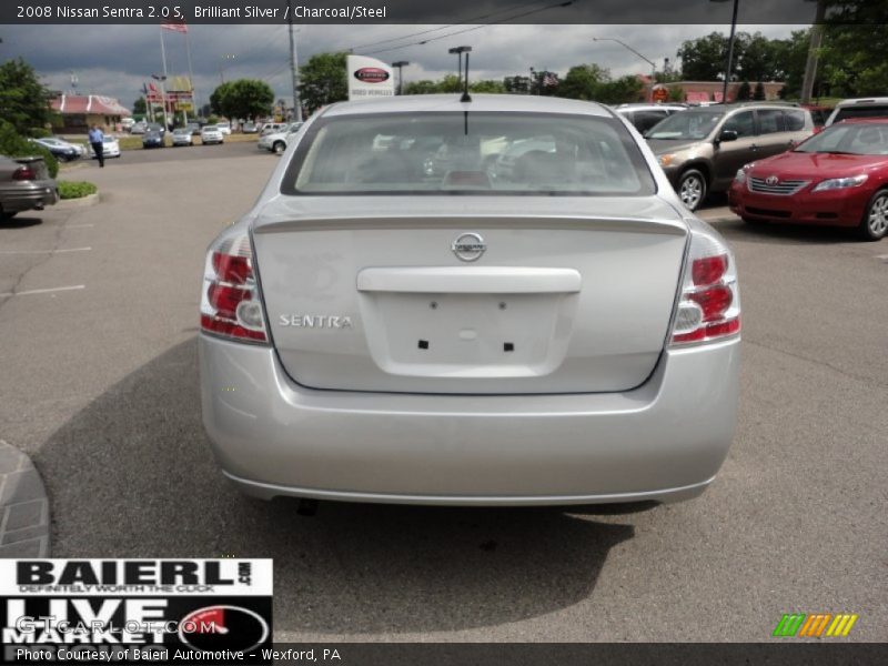 Brilliant Silver / Charcoal/Steel 2008 Nissan Sentra 2.0 S