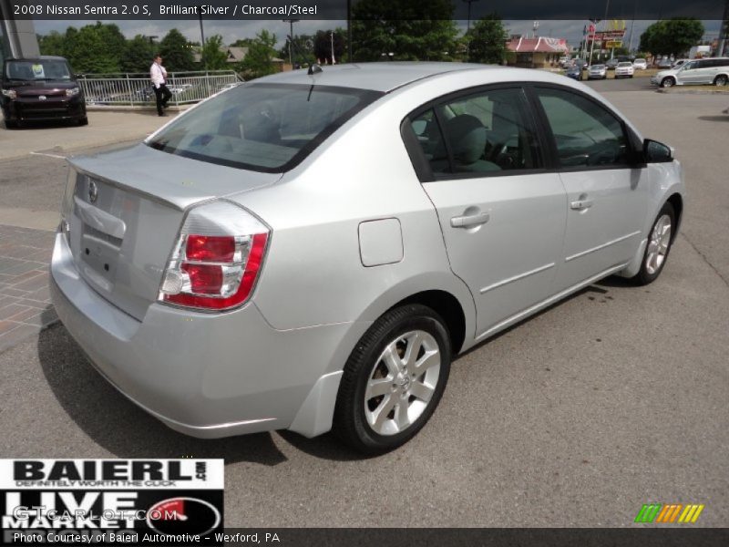 Brilliant Silver / Charcoal/Steel 2008 Nissan Sentra 2.0 S