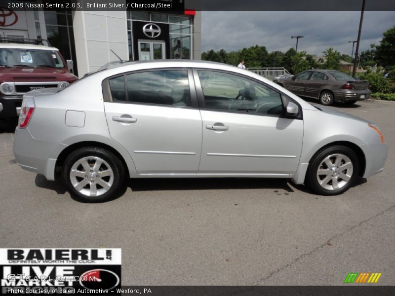 Brilliant Silver / Charcoal/Steel 2008 Nissan Sentra 2.0 S