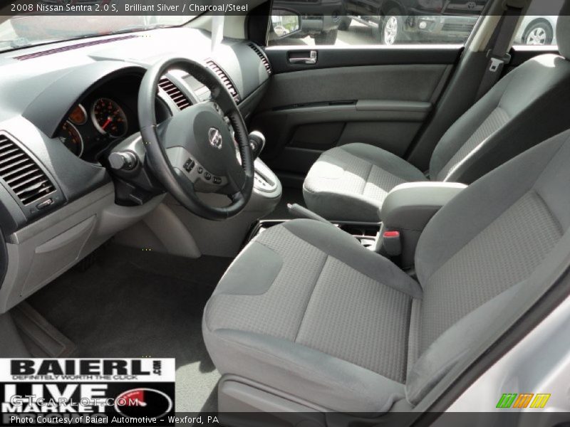 Brilliant Silver / Charcoal/Steel 2008 Nissan Sentra 2.0 S